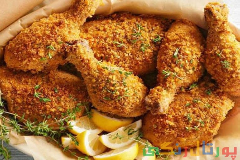 مرغ سوخاری بدون روغن