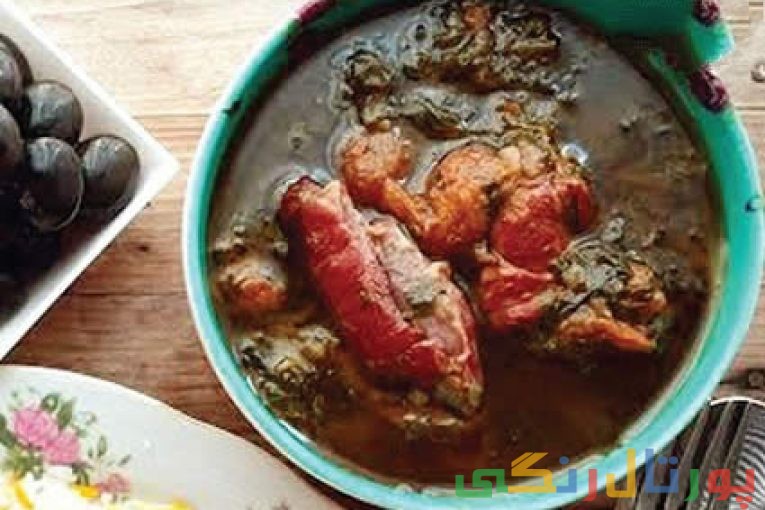 خورش آلو اسفناج