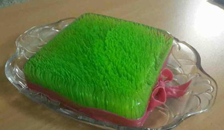 ژله سبزه برای سفره هفت سین