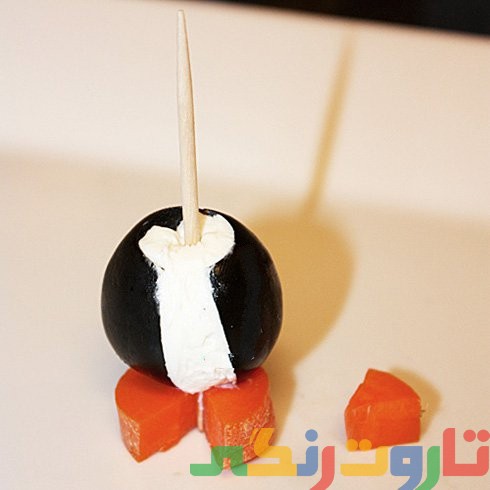 پیش غذای مجلسی با زیتون به شکل پنگوئن (4)