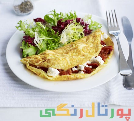 دستور تهیه املت سبزیجات پنیری