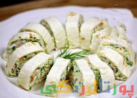 دستور تهیه رولت سبزیجات با کالباس و پنیر دستور تهیه رولت سبزیجات با کالباس و پنیر