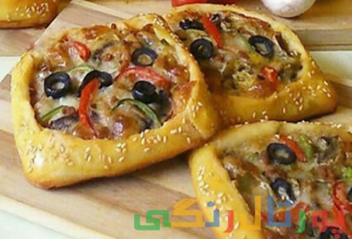 آموزش پیتزا پیراشکی گیاهی آموزش پیتزا پیراشکی گیاهی