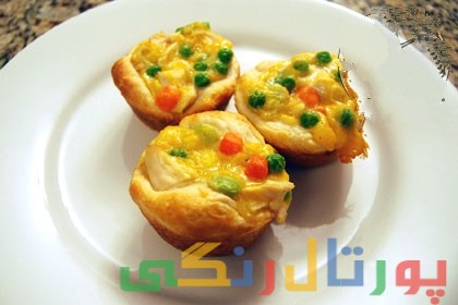 دستور تهیه کاپ مرغ و سبزیجات با خمیر پفکی دستور تهیه کاپ مرغ و سبزیجات با خمیر پفکی
