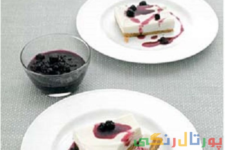 شکلات سفید با چیز کیک بلوبری