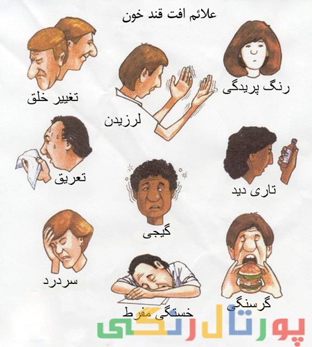 علائم مرتبط با افت ناگهانی قند خون